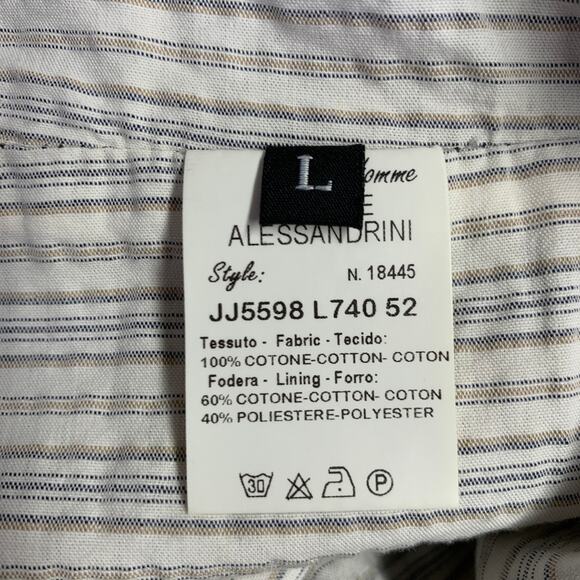 DANIELE ALESSANDRINI Size L Khaki Cotton Buttoned Vest - Picture 7 of 8